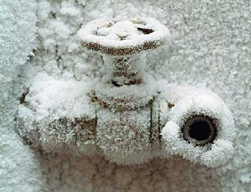 Winter water pipe-in-country